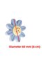 Furniture Plastic Daisy Smiling Blue Color Children's Room Cabinet Door Handle Drawer Handle 5 PCS - 3