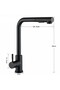 BLACK SPIRAL KITCHEN SINK MIXER WITH DUAL MODE SAVING FUNCTION MATTE BLACK EXTENDED NEW MODEL - 8