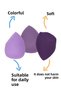 Set of 3 Makeup Sponges Puff Mini Beauty Makeup Tools-Purple - 6