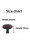 8 Pcs Flat Button Black Handle Furniture Drawer Cabinet Door Handle Metal Handle Accessories with Screw - 3