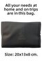 Skin Care and Makeup Bag Lined Black Faux Leather - 4