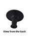 8 Pcs Flat Button Black Handle Furniture Drawer Cabinet Door Handle Metal Handle Accessories with Screw - 4
