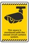 25X35Cm/Phosphor-Luminous Composite/This Place Is Being Monitored by a Closed-Circuit Camera System/V5-2