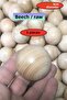3 Pcs Wooden Ball 5cm Diameter Sphere Beech Raw - 2