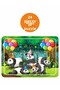 Plane And Child, Cute Pandas, Pair And Carriage, Birds And Children Wooden 24 Piece Puzzle - 3
