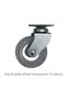 Office Armchair Cabinet Shelf 360 Degree Swivel 50 X 20 Table Wheel Transparent 50 mm (10 Units) - 2