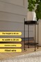 Stylish Design - Black Stainless Metal Flower Pot, Flower Pot & Vase