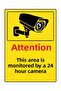 This Area Is Monitored by Camera Warning Sign Pvc Coating A4 Double Sided Tape - 2