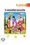 9 Piece Montessori Wooden Puzzle Set – Educational Play for Ages 2‑3 - 6