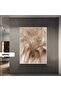 Amazing | Soft Cream Feather Model (Feather) | Framed Tempered Glass Table Single Vertical