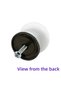 8 Pcs Black Rose Pattern White Polymer Button Handle Black Tab Furniture Kitchen Cabinet Drawer Handle - 4