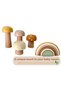 Waldorf Set of 4 Natural Organic Wooden Mushroom Toys Decoration Photo Shoot Baby Room Gift - 5