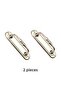 (2 Pieces) Satin Large Curved Pull Pull Handle for Sliding Doors 14,5x3,5cm