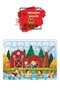 56 Pieces Cute Bus and Space Playing Wooden Puzzle Jigsaw Puzzle - Set of 4 - 5