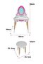 Wooden Children's Makeup Table Set Çg68-t3006 Pink - 2