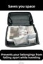 6-Piece Luggage Suitcase Organizer Travel Bag Organizer Bag Set Zippered Gray Line Mesh - 2