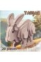 5 Pieces Wooden Model Puzzle Educational No Glue Required - 5