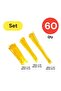 Plastic Cable Tie Clip Velcro Clamp Set 100-150-200 X 2.5 Mm Yellow (20 X 3) 60 Pieces