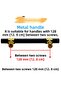 Furniture Kitchen Cabinet Drawer Cupboard Handles Lid Handle Handle Black Gold 128 mm Metal Handle(12.8 cm) - 3