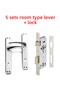 (7 SETS) Sofuoğlu Lerzan Plato Mirrored (NICKEL SATIN) Door Handle & Door Lock (3 in 1) Circle Set - 2