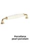 9,6Cm-White-Gold-Porcelain Handle Handle Cabinet Drawer Furniture Kitchen-Handle -Pearl 96Mm-Metal-Stk2969 - 6