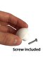 15Pcs White Mushroom Button Handle Furniture Drawer Cabinet Door Handle Metal Handle Accessories with Screw - 2