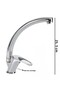 Rubinetti Kitchen Sink Faucet, Chrome, Swivel Head, Double Water Inlet, 40 mm Cartridge - 3
