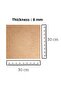 لوح MDF خام مقاس 30 × 30 سم مربع بسمك 6 مم - لوح خشبي قابل للطلاء - 3