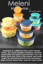 Set of 12 Round Food Storage Containers - Organizer Organizer Food Container 12X600Ml Green - 5