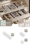 Origami 24-Piece Makeup Organizer Drawer Organizer Set Transparent 16K-40-4B - 2