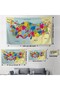 Educational and Instructional Detailed Decorative Neighbor Turkey Map Wall Cover-carpet 3845 - 3