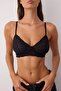 Siyah Dantel Balensiz Kapsız Askılı Bralette Örme Sütyen THMAW26SU00000 - 3