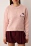 Pembe Yılbaşı Temalı Yumuşak Dokulu Crop/Kısa Triko Kazak TWOAW26KZ00174 - 5