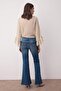 Mavi Dikiş Detaylı Düşük Bel Comfort/Esnek Flare Jeans TWOAW26JE00043 - 4