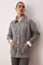Anthracite Soft Special Yarn Gold Button Knitwear Cardigan Tctaw26Th00001