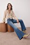 Mavi Dikiş Detaylı Düşük Bel Comfort/Esnek Flare Jeans TWOAW26JE00043 - 2