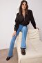 Blue More Sustainable High-Waist Medium Stretch Flared Jeans TWOSS23JE00063 - 2