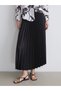 Lcwaikiki Classic Black Elastic Waist Satin Women's Pleated Skirt - 3