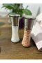 Spice & Salt Mill (2 Pieces-With Ceramic Grinder and Stainless Steel Lid-Glass Body)