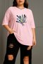 Large Size Colorful Feather Printed Unisex T-Shirt