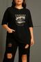 Large Size Tasmania Printed Unisex T-Shirt