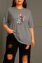 Large Size Small Cat Printed Unisex T-Shirt