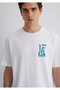 Istanbul Printed White T-Shirt Loose Fit / Loose Relaxed Cut 0612989-620 - 6