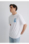 Istanbul Printed White T-Shirt Loose Fit / Loose Relaxed Cut 0612989-620 - 2