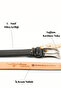 Battal Size / Large Size / Long Size XXL 3.5 cm Classic Men's Genuine Leather Belt - 2