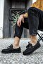 Seasonal Linen Shoes 008 Black (Black Sole) - 8