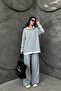 Shirt Collar Bottom Top Knitwear Set