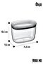 900ml Real Vacuum Sealed Crystal Food and Legume Storage Container Set with Silicone Lid, Spice Jar (6 pieces) - 4