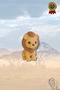 Lion Keychain – Yellow Colored Knitted Patterned Hard Figure |   Amigurumi Style Cute Accessory