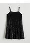 Lcw Kids Black Sequined Girl's Evening Dress - 6